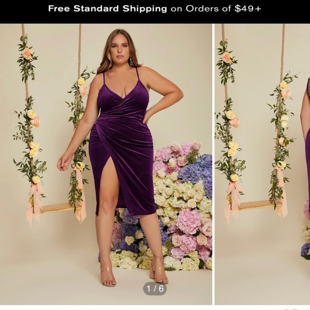 Shein velvet dress